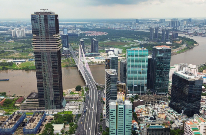 Tòa nhà Saigon Marina IFC thuộc phạm vi VIFC-HCMC vào tháng 8/2025. Ảnh: Quỳnh Trần