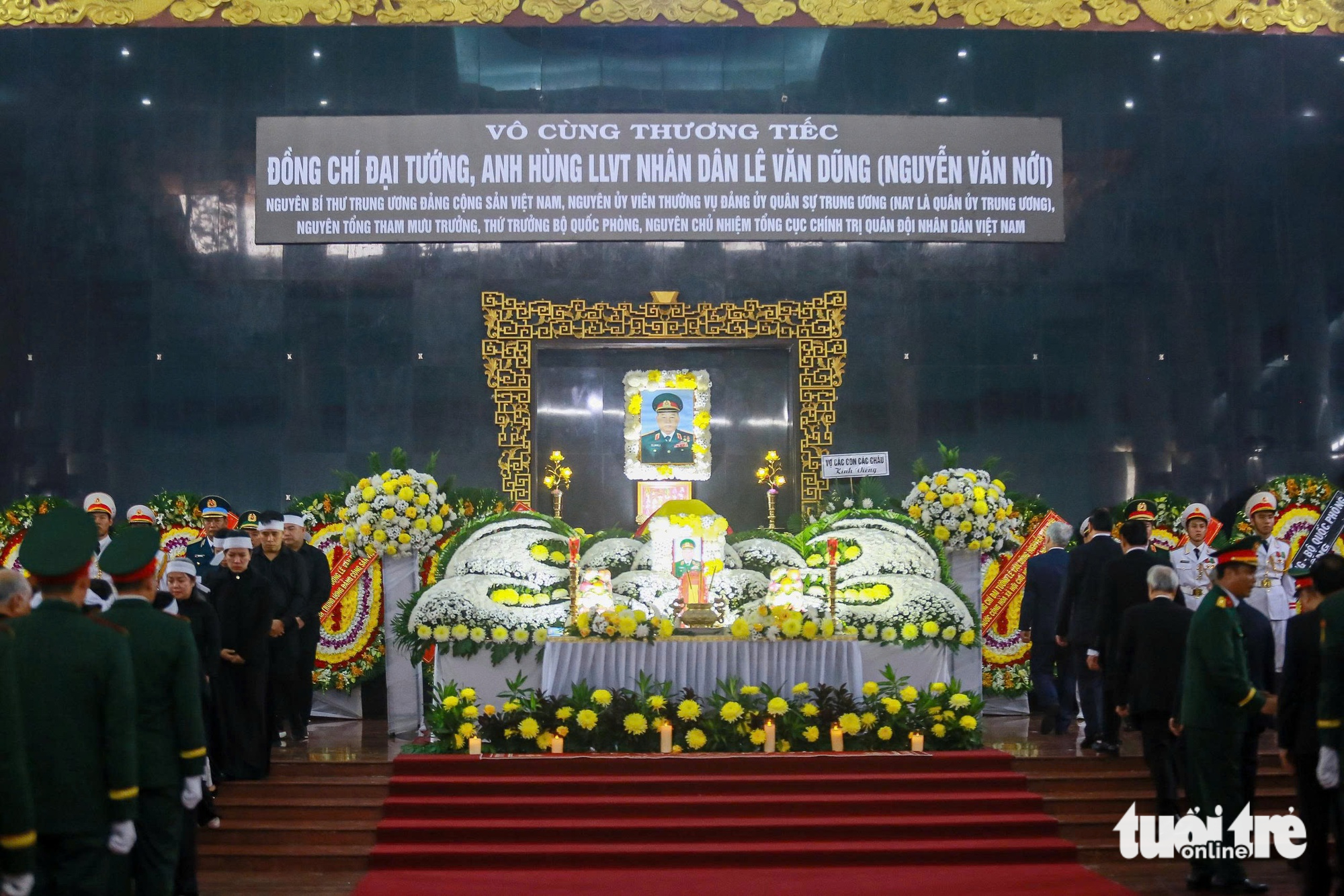 Truy điệu Đại tướng Lê Văn Dũng, đưa linh cữu về quê nhà - Ảnh 1.