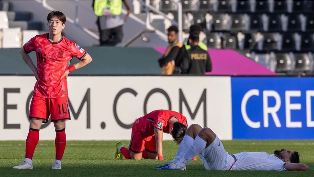 U-23 Hàn Quốc không thể đánh bại được Iran và chấp nhận hòa 0-0. Ảnh:AFC U-23- Viet- Nam-1.jpg