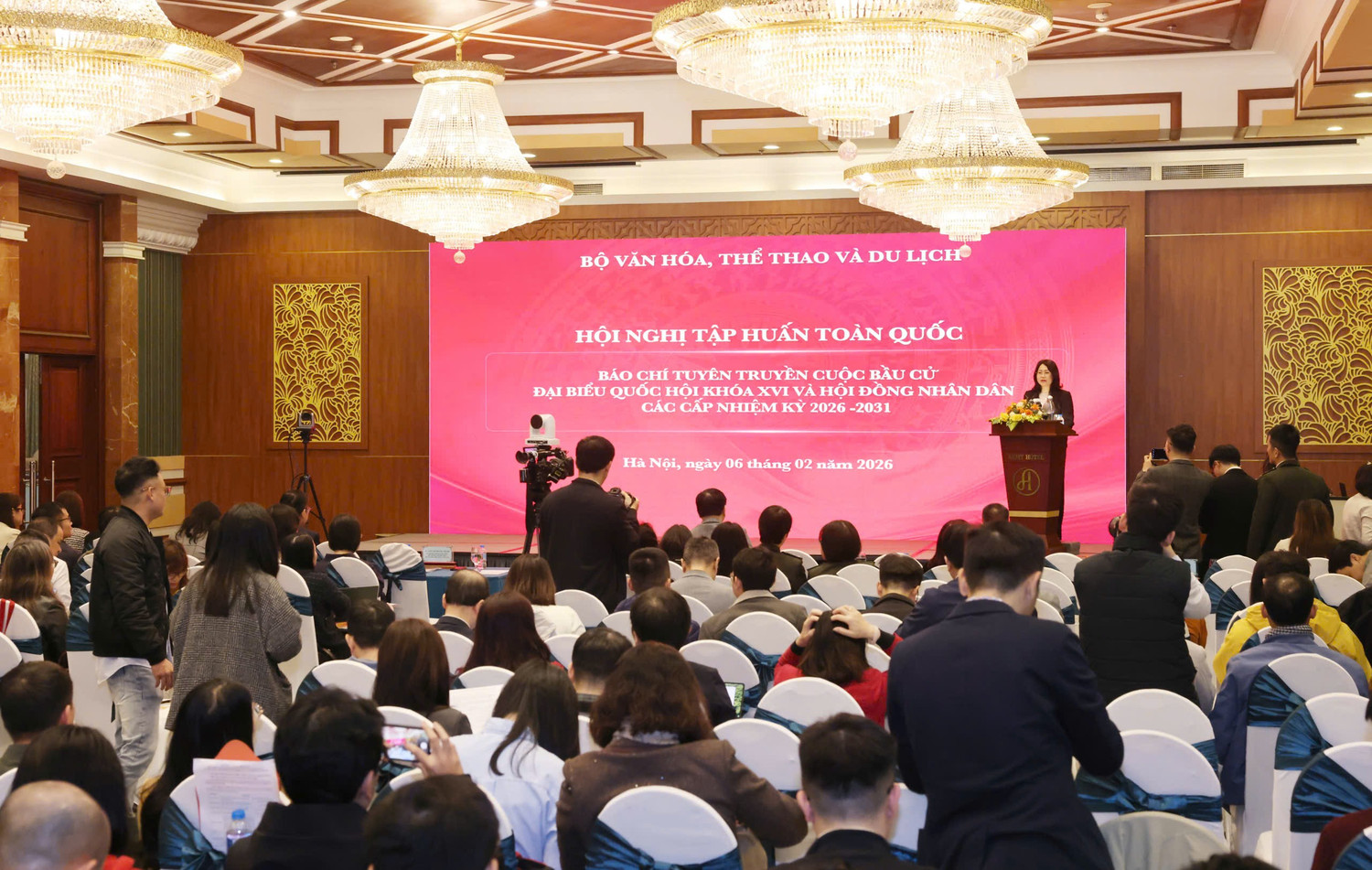 1.022 đại biểu dự Hội nghị tập huấn toàn quốc báo chí tuyên truyền cuộc bầu cử đại biểu Quốc hội   - Ảnh 1.