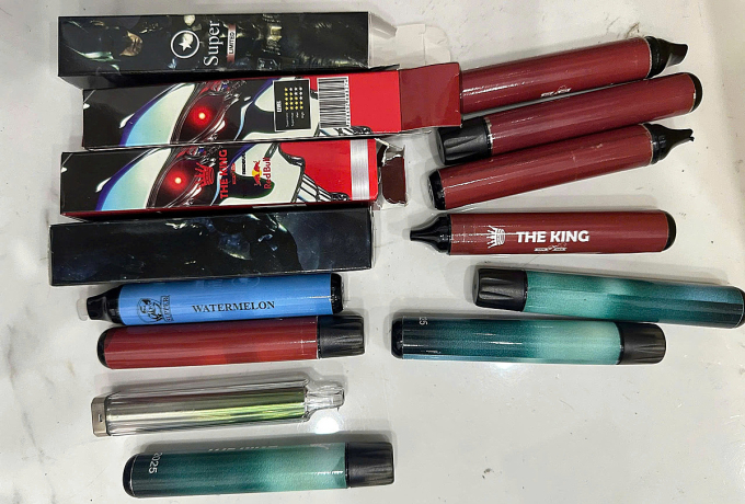 Thuốc lá điện tử núp bóng ma túy bị thu giữ. Ảnh: Công an cung cấp