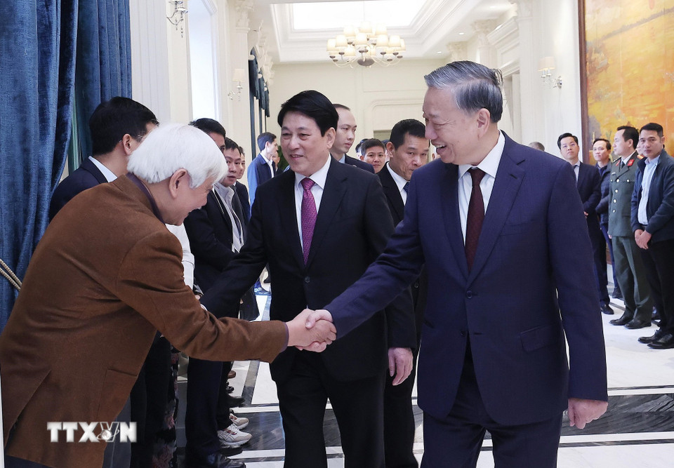 Tổng Bí thư Tô Lâm, Chủ tịch nước Lương Cường dự khánh thành công trình Trụ sở làm việc Cơ quan Chủ  - Ảnh 4.