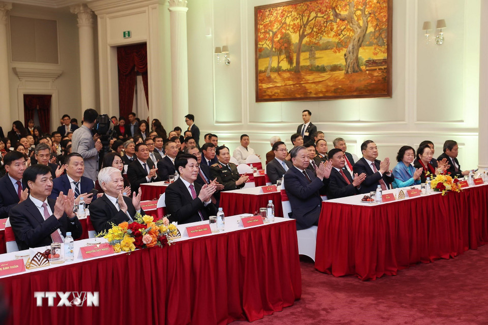 Tổng Bí thư Tô Lâm, Chủ tịch nước Lương Cường dự khánh thành công trình Trụ sở làm việc Cơ quan Chủ  - Ảnh 7.