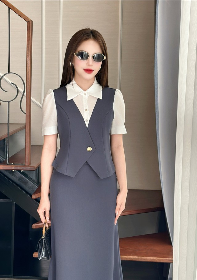 Áo gile và sơ mi, cặp bài trùng cho diện mạo trẻ trung sành điệu- Ảnh 5.