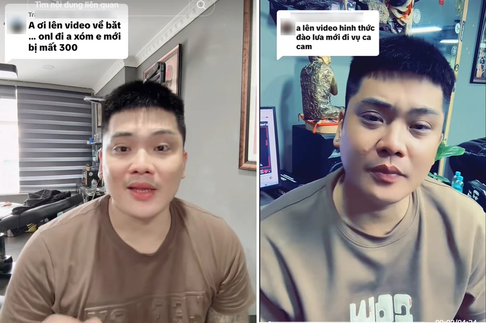 Cường thường xuyên đăng tải các clip về việc giải cứu, cảnh báo lừa đảo trên trang cá nhân thu hút rất đông người xem. Ảnh: CA huynh-cao-cuong-duc-nang-thang-so-va-chieu-tro-kinh-doanh-tren-su-tuyet-vong-cua-dong-bao (6).jpg