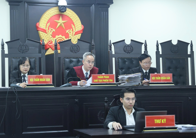 Phiên tòa điều hành bởi thẩm phán chủ tọa Nguyễn Thanh Nhã. Ảnh: Danh Lam