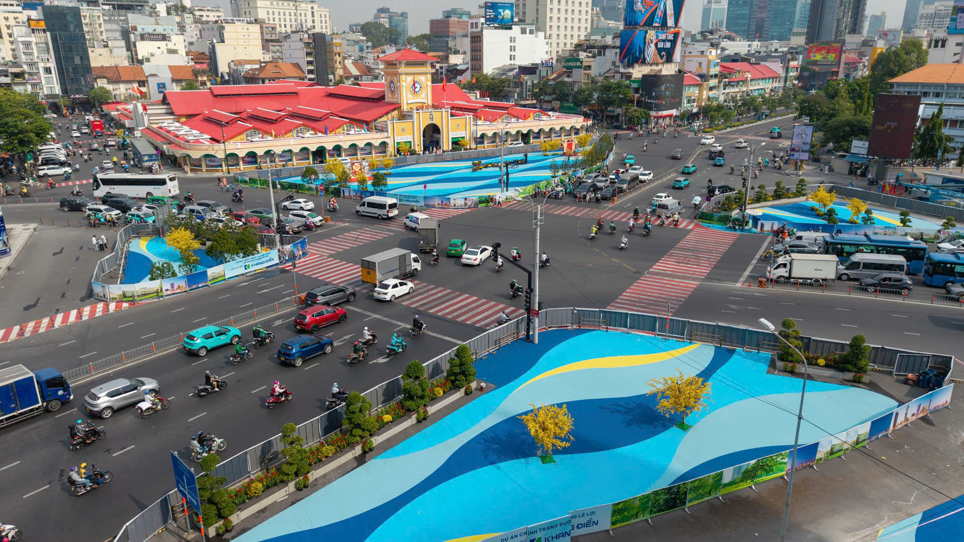 TPHCM: Sẵn sàng thay đổi màu sơn khu vực chợ Bến Thành - Ảnh 2.