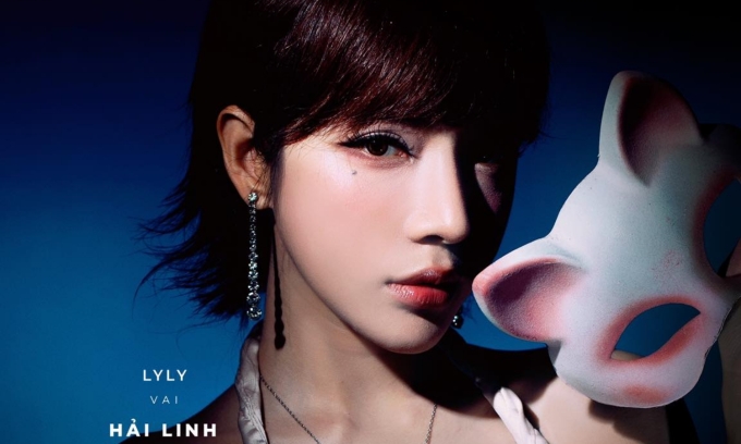 LyLy - một trong hai nữ chính của phim Thỏ ơi - trên poster. Ảnh: Thanh Huyền