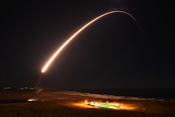 Mỹ phóng thử tên lửa đạn đạo xuyên lục địa Minuteman III hôm 23/2/2022. Ảnh: Reuters