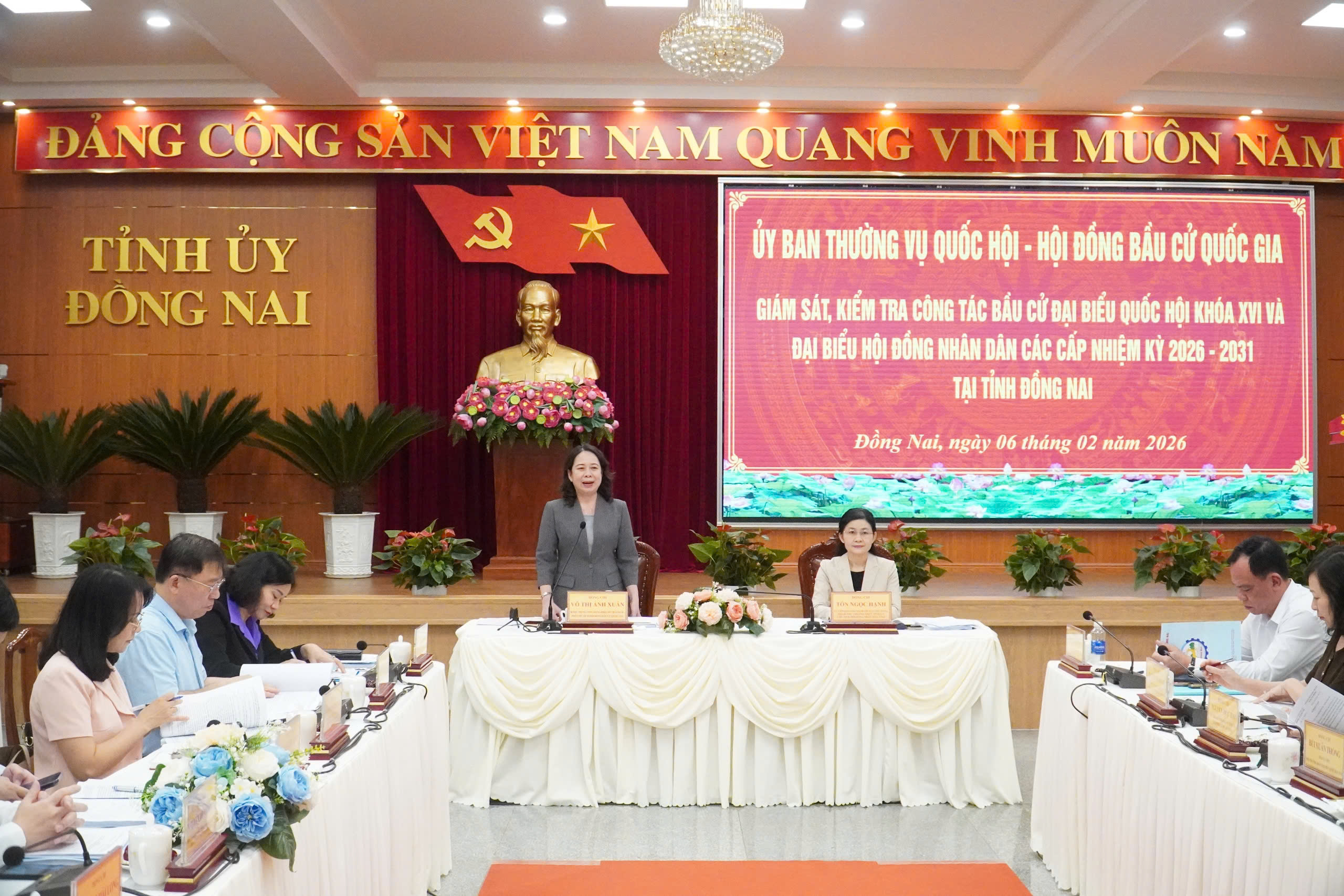 Phó Chủ tịch nước Võ Thị Ánh Xuân kiểm tra công tác bầu cử tại Đồng Nai 2026 - Ảnh 2.