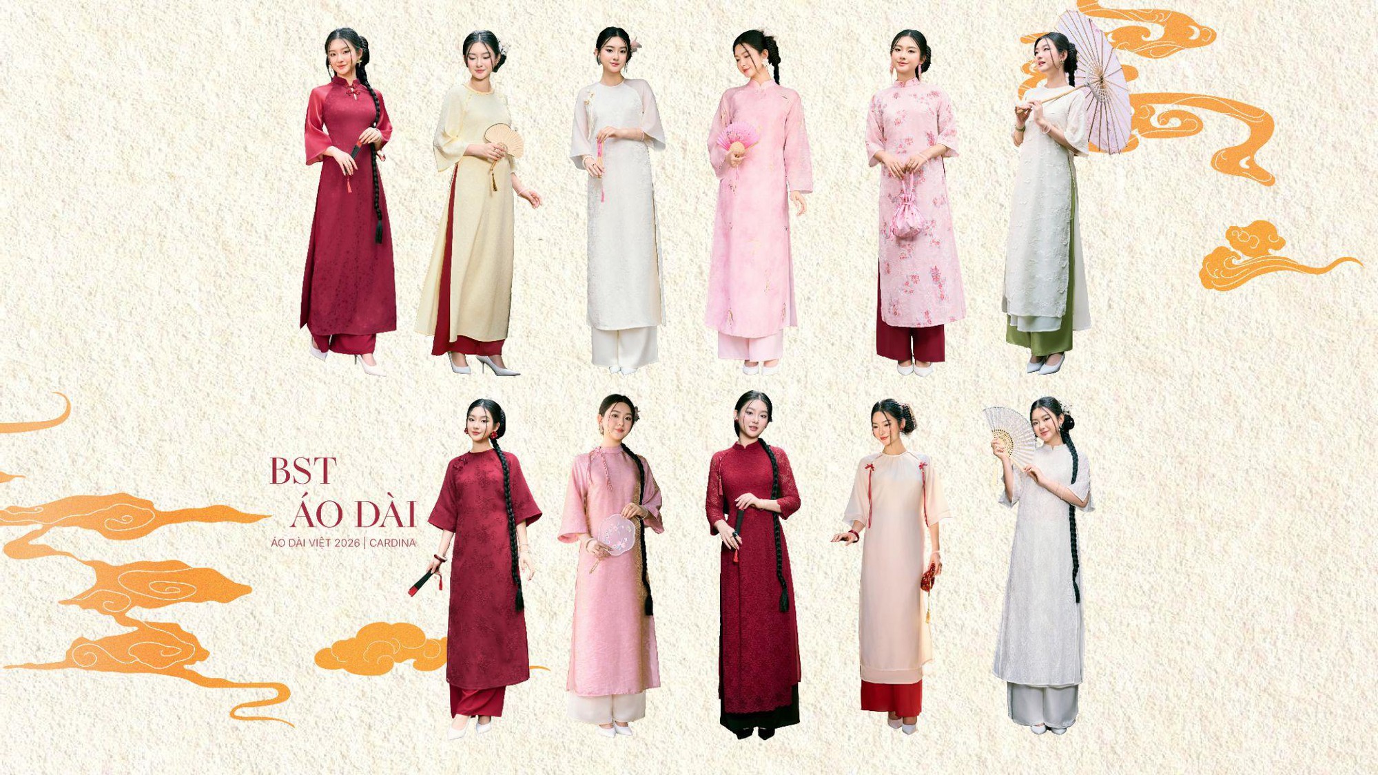 BST Áo dài 'Sắc Việt Xuân An' của Cardina: Tìm về sự an yên trong tà áo Tết 2026- Ảnh 3.