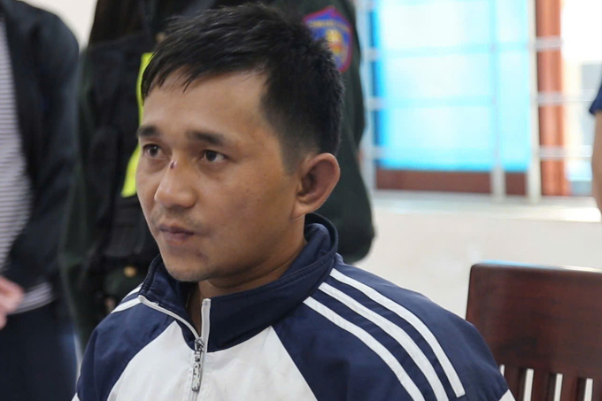 Lê Văn Ân tại cơ quan điều tra. Ảnh: Công an Gia Lai