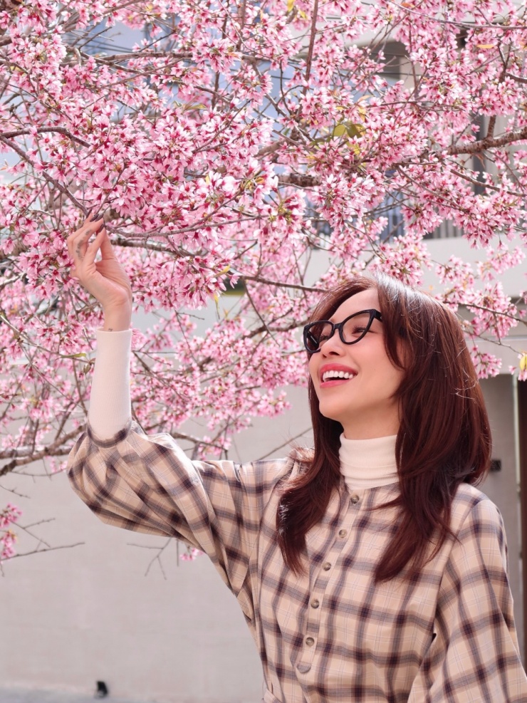 Tóc Tiên check in mùa mai anh đào nhuộm hồng Đà Lạt - 2