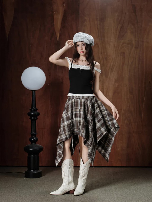 Vẻ đẹp thanh thoát bởi chân váy vạt lệch - Ảnh 6.