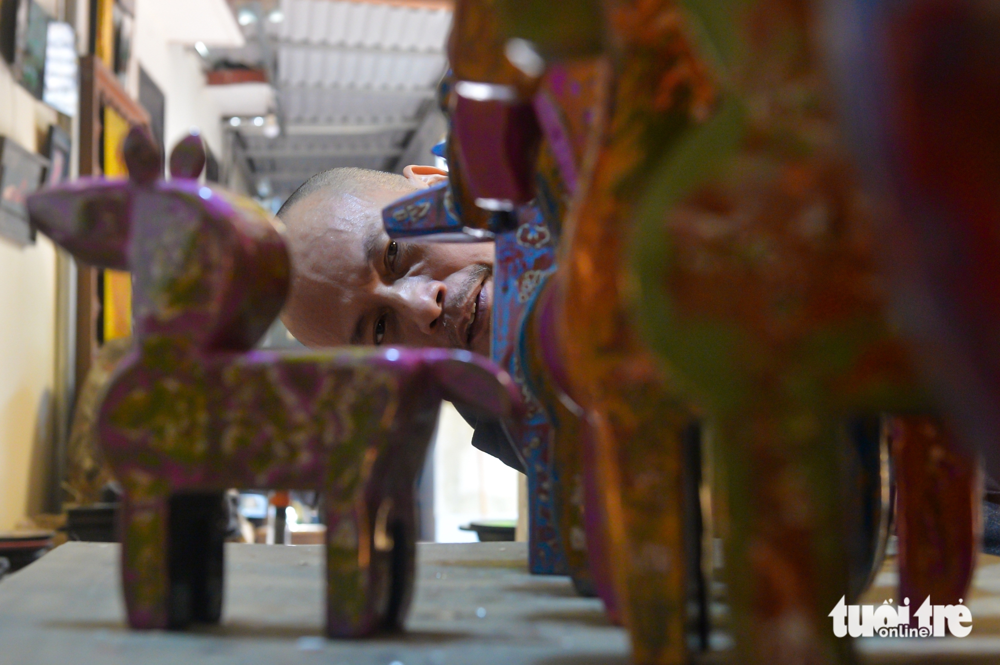 ngựa gỗ sơn mài - Ảnh 2.