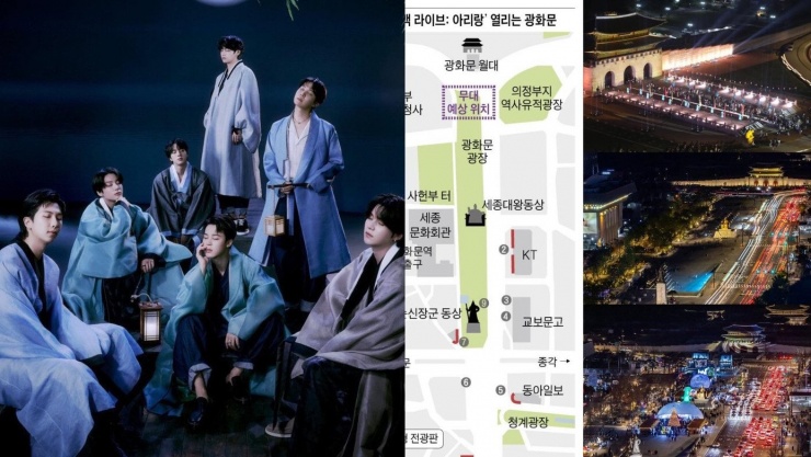 BTS có thể diễu hành trên tuyến đường lịch sử Gwanghwamun cho sân khấu quảng bá Arirang.