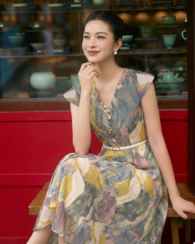 Diện váy hoa, đầm họa tiết, nàng lúc nào cũng trẻ trung xinh đẹp- Ảnh 7.