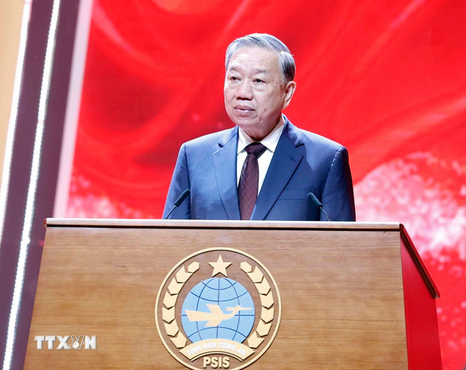 Tổng Bí thư Tô Lâm dự Lễ kỷ niệm 80 năm Ngày truyền thống Lực lượng Tình báo Công an nhân dân - Ảnh 3.