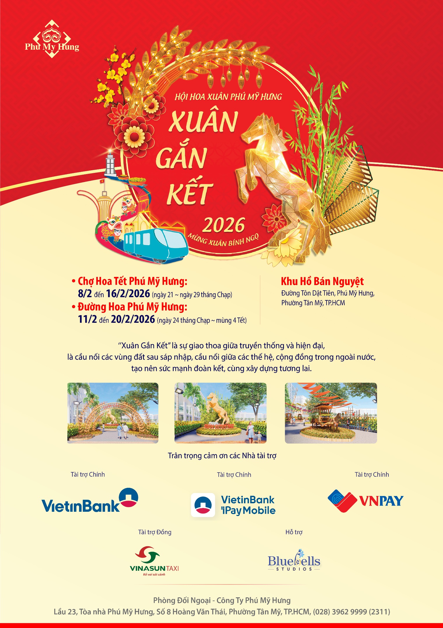 Đường Hoa Phú Mỹ Hưng 2026 rực rỡ sắc xuân với nhiều tiểu cảnh ấn tượng- Ảnh 6.