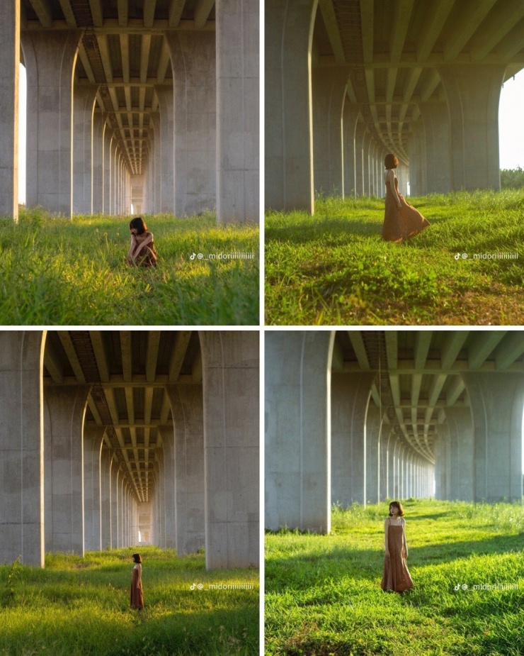 Diện một chiếc váy xinh, hóa nàng thơ giữa miền cỏ dại. (Ảnh: midoriiiii)