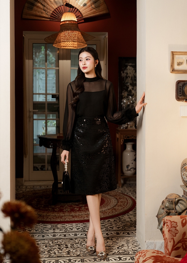 Những kiểu chân váy đa năng cho nàng mặc đẹp cả năm- Ảnh 9.