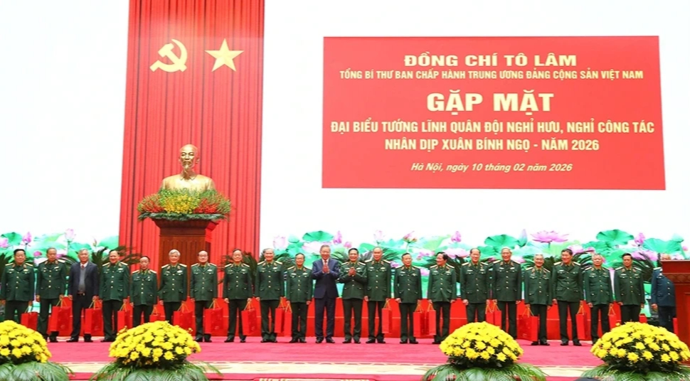 Tổng Bí thư Tô Lâm gặp mặt tướng lĩnh quân đội nghỉ hưu, nghỉ công tác - Ảnh 5.