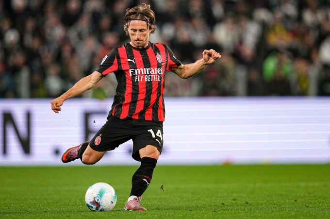 Luka Modric trong trận AC Milan thua Cremonese 1-2 ở Serie A ngày 23/8/2025. Ảnh: Lega Serie A