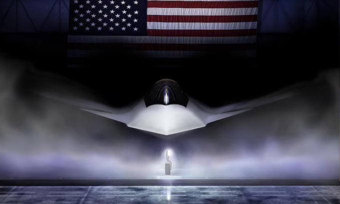 Hình ảnh mô phỏng của tiêm kích Boeing F-47. Đồ họa: USAF