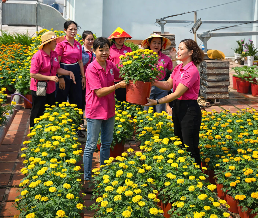 Sân thượng chung cư biến thành 'vườn xuân' 1.000 chậu hoa - Ảnh 4.