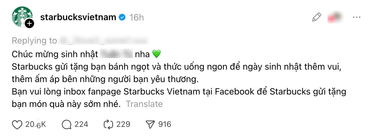 Comment chấn động của Starbucks Việt Nam đang khiến dân mạng chia sẻ chóng mặt: 1 bài đăng được 1 cốc nước?- Ảnh 2.