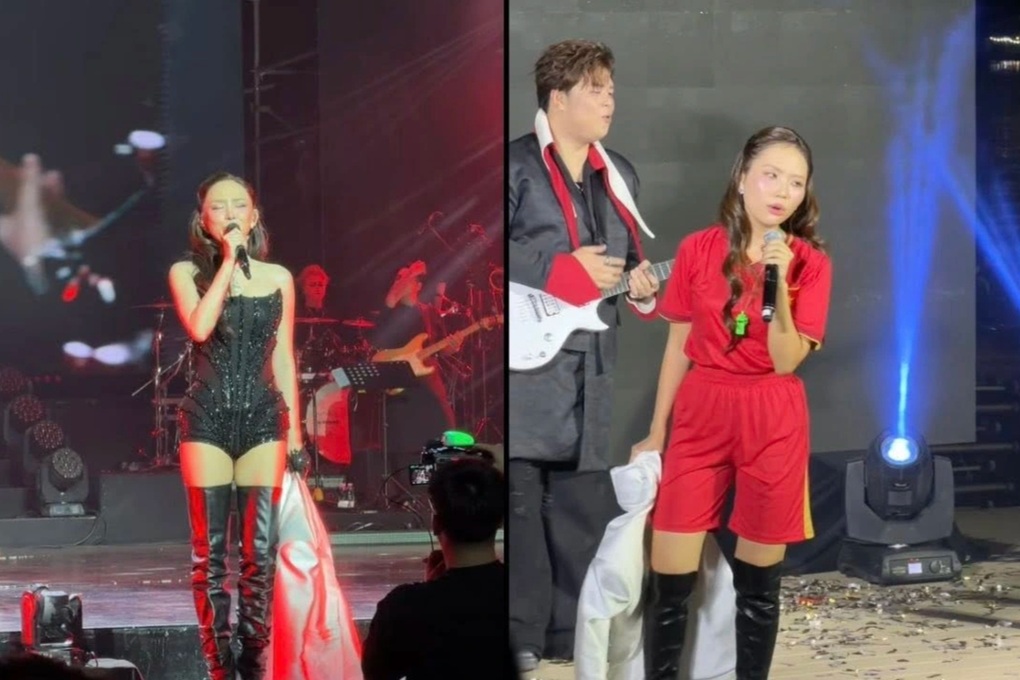 Phương Mỹ Chi mượn đồ Tóc Tiên diễn Rock thiệp hồng gây sốt tiệc tất niên - 3