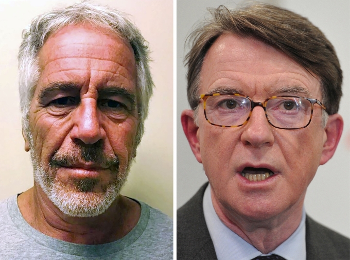 Tỷ phú Jeffrey Epstein (trái) và cựu đại sứ Anh tại Mỹ Peter Mandelson. Ảnh: AFP
