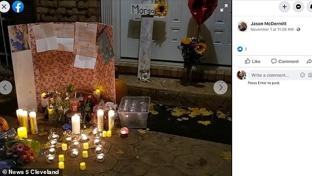 Jason McDermitt chia sẻ ảnh  tưởng niệm Morgan Fox trên Facebook cá nhân. Ảnh: News5 Cleveland