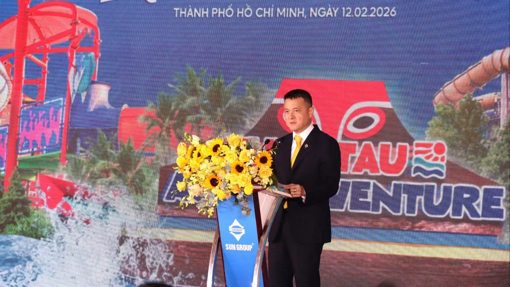 Ông Đặng Minh Trường, Chủ tịch HĐQT Tập đoàn Sun Group phát biểu tại buổi lễ. IMG_7051.JPG