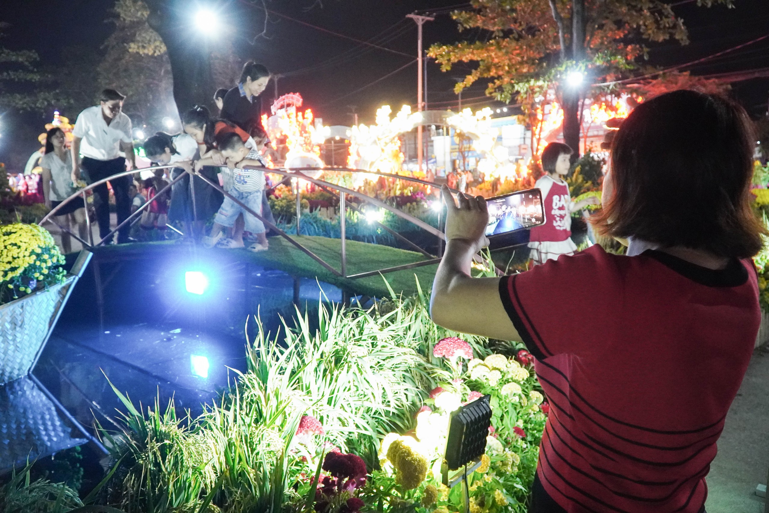 Xã có dân số đông thứ 10 cả nước rộn ràng khai mạc Hội hoa xuân - Ảnh 4.