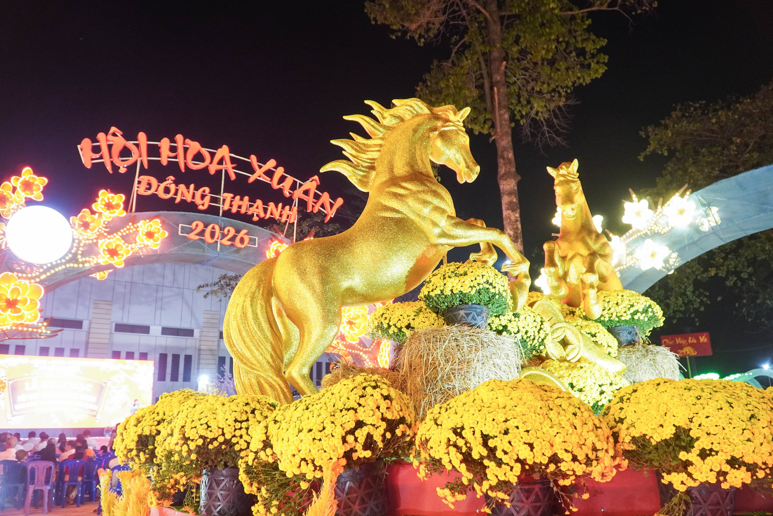 Xã có dân số đông thứ 10 cả nước rộn ràng khai mạc Hội hoa xuân - Ảnh 5.