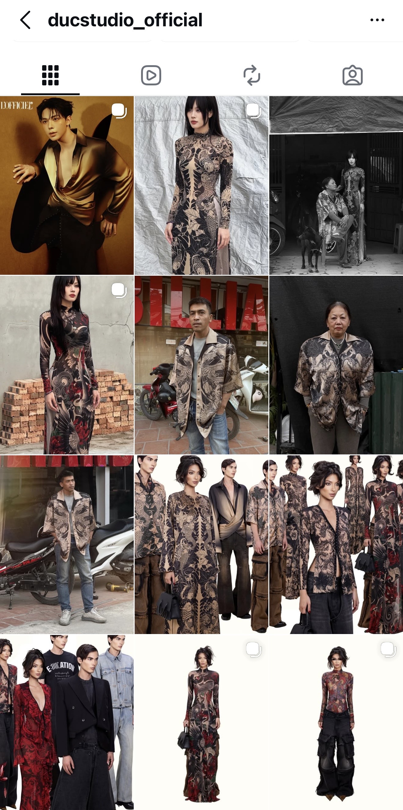 Hoảng với áo dài 