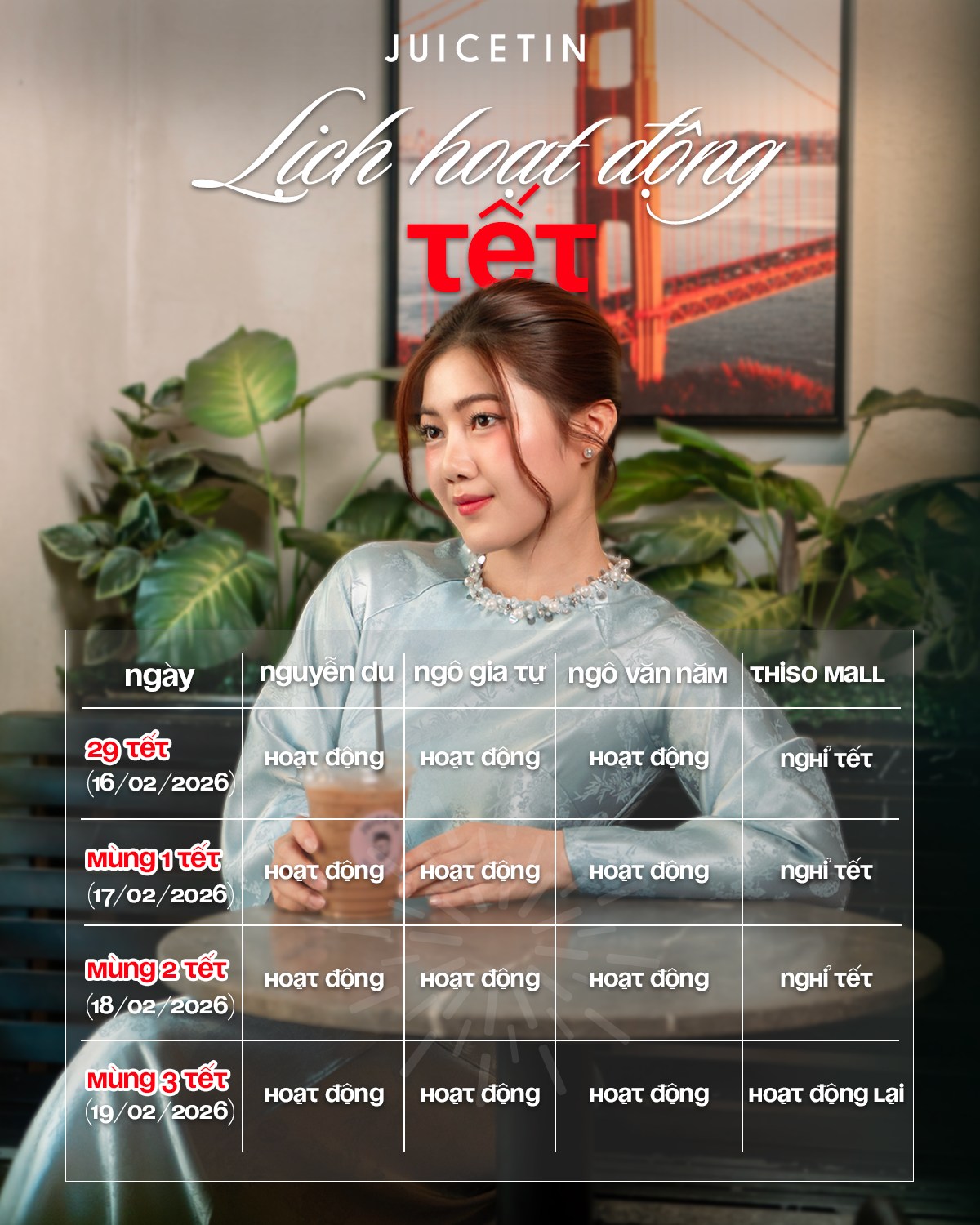 Lịch mở cửa và mức phụ thu của các chuỗi cà phê lớn tại TP.HCM dịp Tết Bính Ngọ 2026- Ảnh 14.