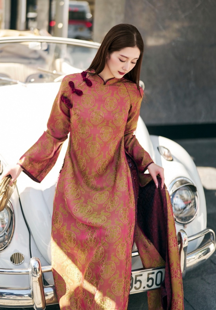 9 kiểu áo dài hot dịp Tết 2026 - 9