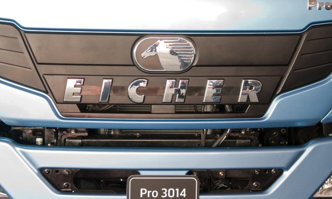 Logo ngựa trên một mẫu xe tải Eicher. Ảnh: Team-BHP