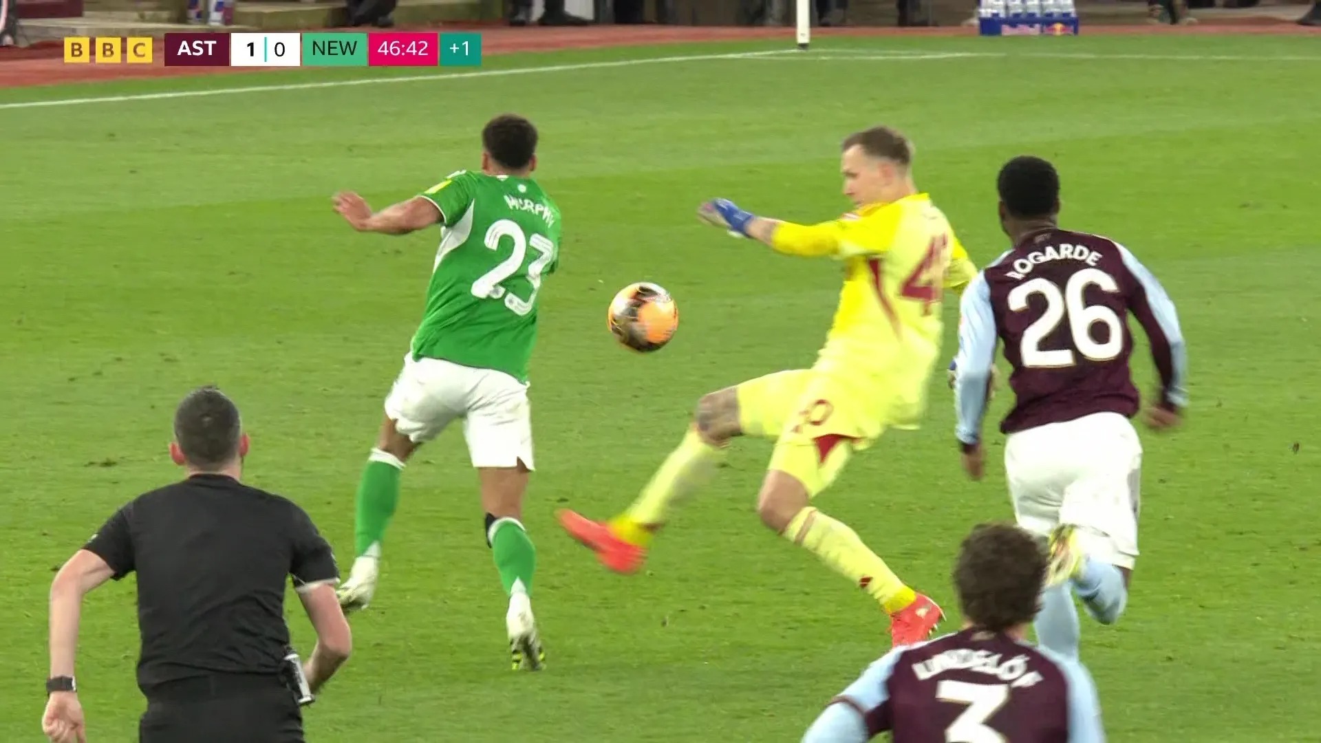 Cận cảnh tấm thẻ đỏ “điên rồ” của thủ môn Aston Villa 3 Cận cảnh tấm thẻ đỏ “điên rồ” của thủ môn Aston Villa - Ảnh 3.