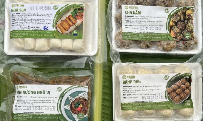 Đồ chay đã được chế biến và cấp đông. Ảnh: Nhân vật cung cấp