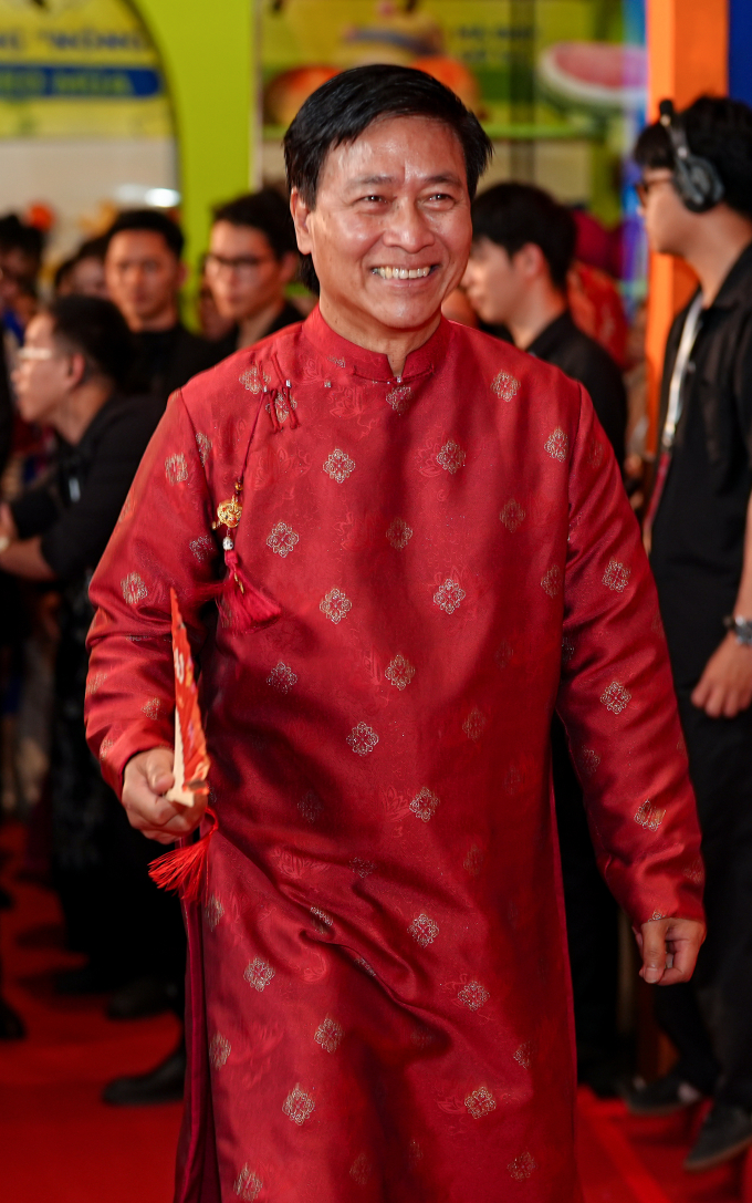 Diễn viên Quốc Tuấn ở buổi showcase phim Mùi phở, ngày 9/2 ở Hà Nội. Ảnh: Đoàn phim cung cấp