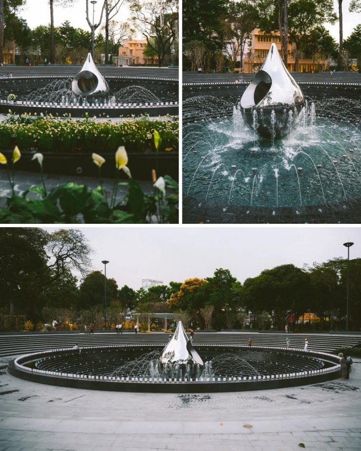 Toàn cảnh khu tưởng niệm với tượng đài "Giọt nước" linh thiêng. (Ảnh: duongginsaigon)