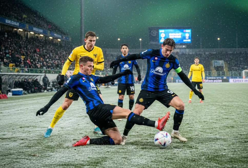 Sân cỏ nhân tạo giúp đội bóng đến từ vùng lạnh giá tiếp tục gây sốc ở Champions League 2 Sân cỏ nhân tạo giúp đội bóng đến từ vùng lạnh giá tiếp tục gây sốc ở Champions League - Ảnh 2.