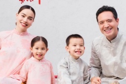 Sao Việt chụp ảnh Tết bên gia đình