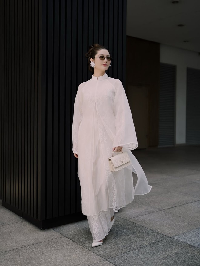 Áo dài trắng thăng hoa trong mùa tết- Ảnh 6.