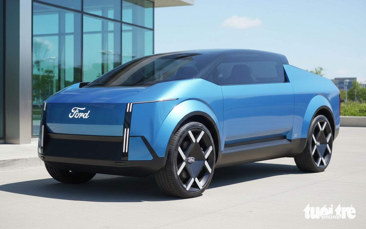 Bán tải điện Ford ngang cỡ Ranger lộ diện với thiết kế khí động học như siêu xe 4 bán tải - Ảnh 4.