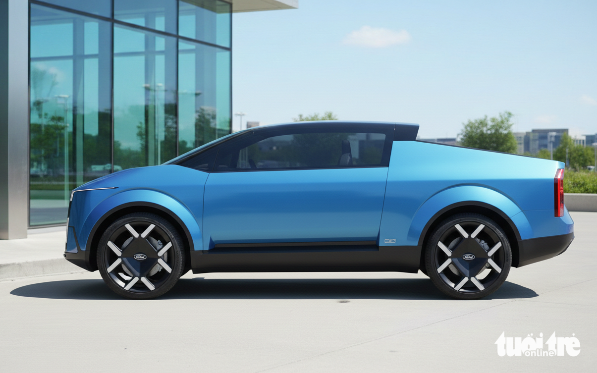 Bán tải điện Ford ngang cỡ Ranger lộ diện với thiết kế khí động học như siêu xe 5 bán tải - Ảnh 5.