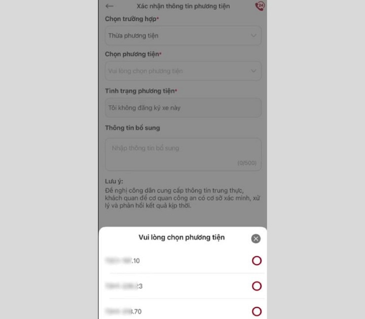 Cách xóa thông tin xe đã bán, xe lạ trên ứng dụng VNeTraffic mới nhất- Ảnh 5.